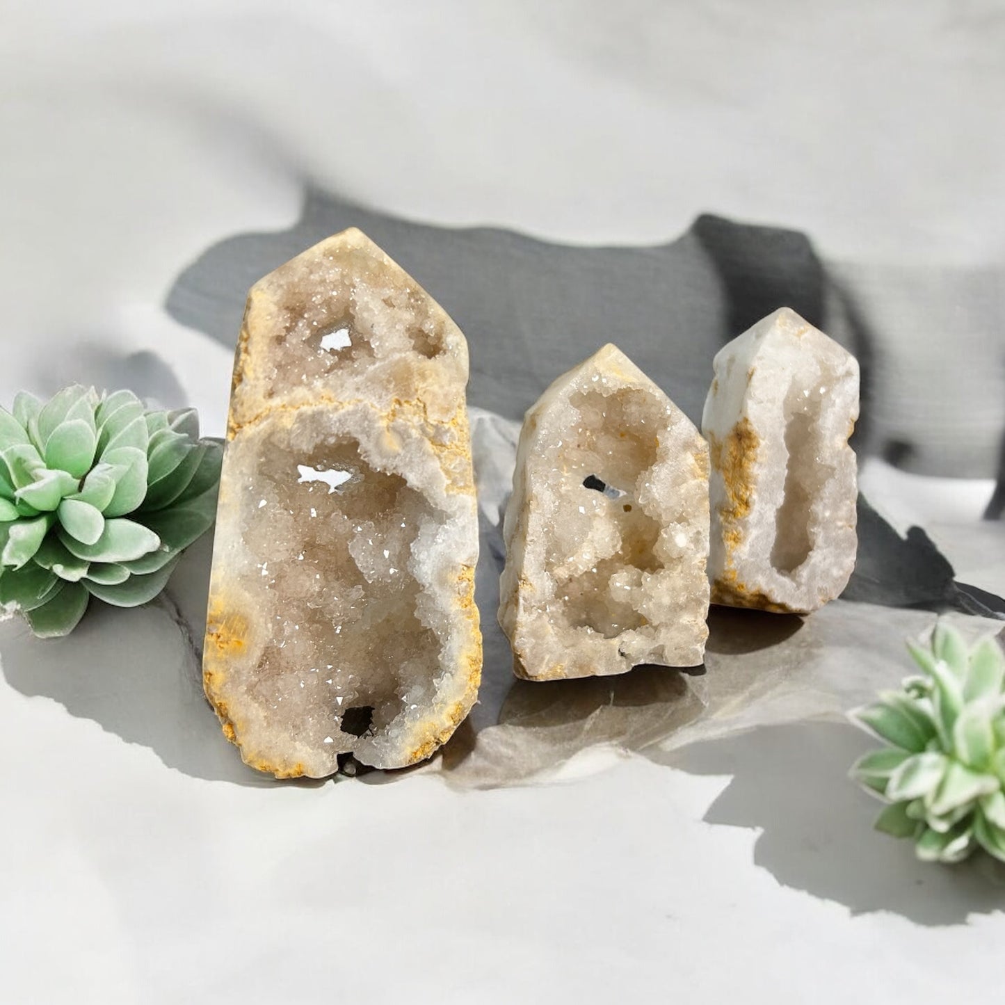 Druzy Quarzgeoden Türme