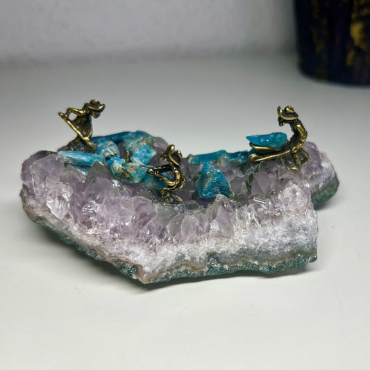 Amethystfeld mit Minenarbeitern