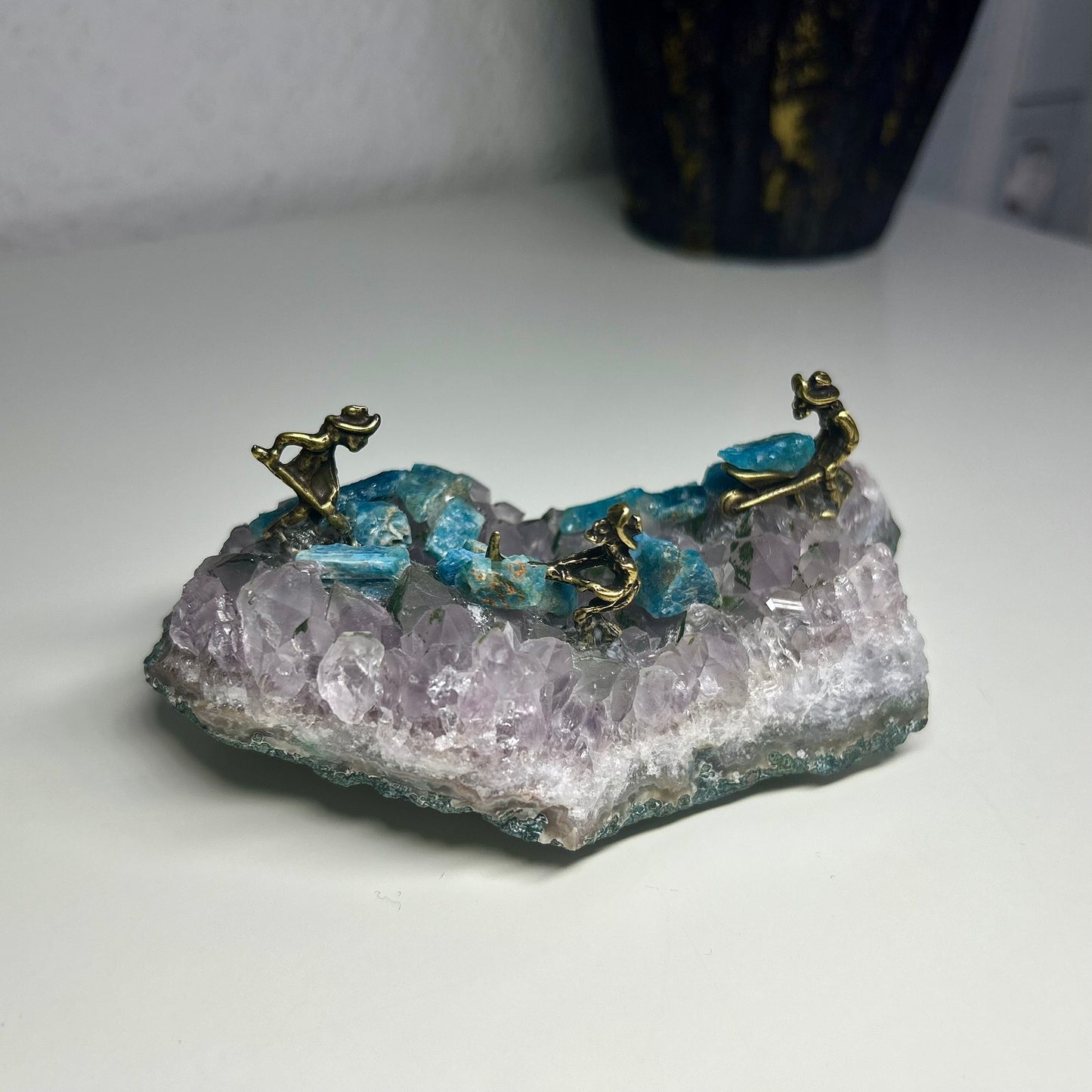 Amethystfeld mit Minenarbeitern