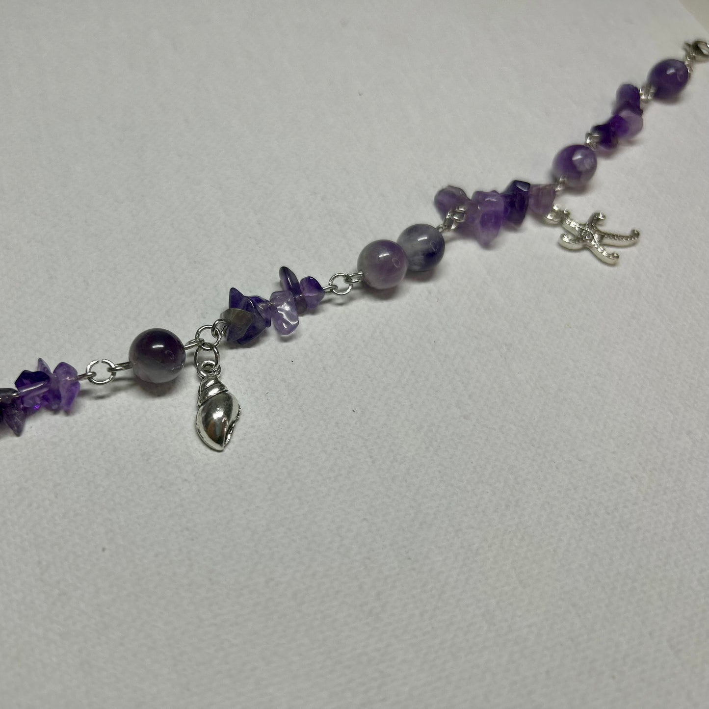 Fußkettchen mit Amethyst