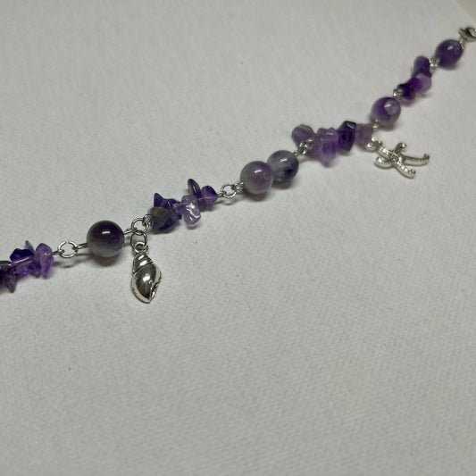 Fußkettchen mit Amethyst
