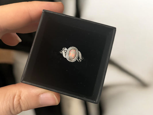 Opal ring - fire opal