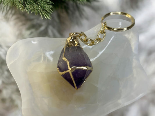 Amethyst keychain