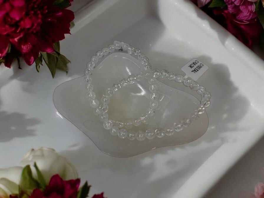 Crackle quartz bracelet 6mm