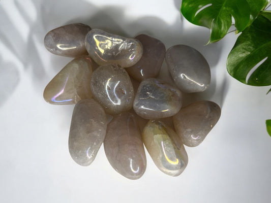 rosa Aqua Aura Trommelstein