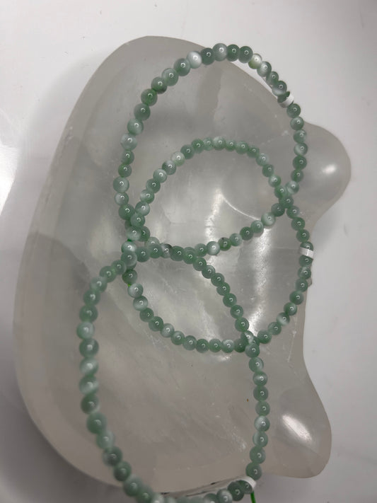 Grünes Mondstein Armband 4mm