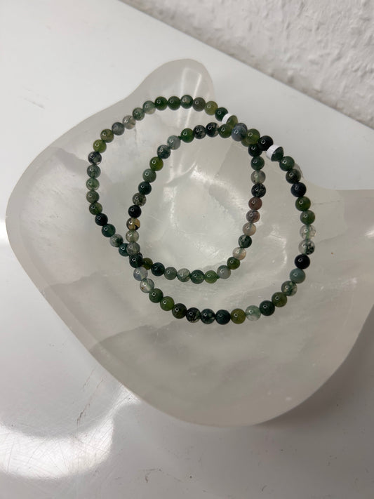 Moosachat Armband 4mm