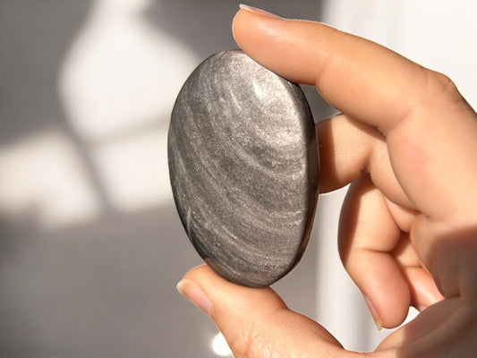 Silberobsidian Handschmeichler