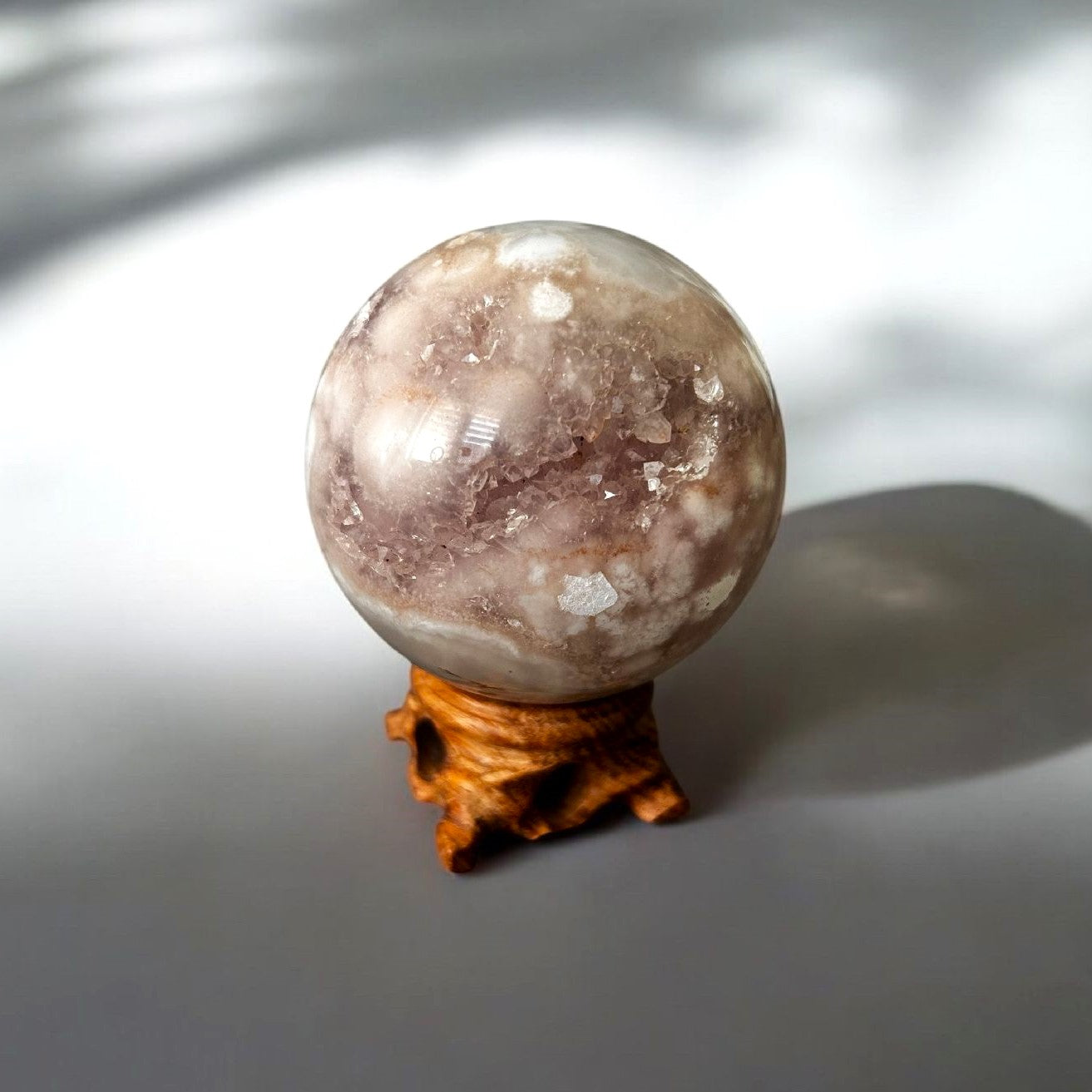 Pink amethyst sphere
